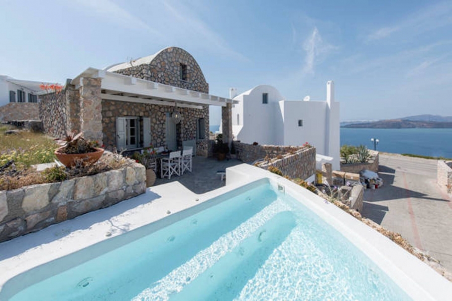 Luxury stone villa in Santorini